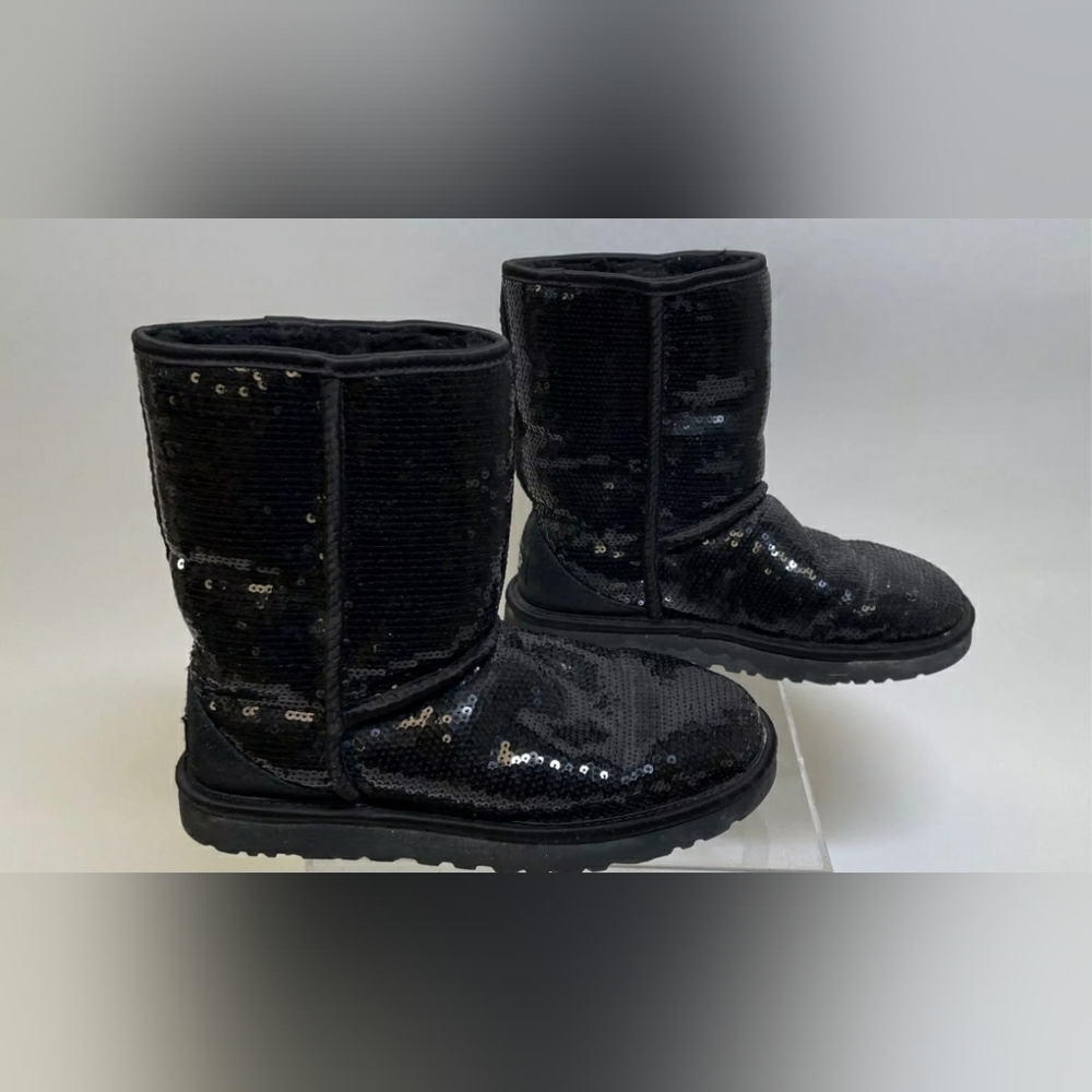 Ugg Designer Sequins Black Shearling Winter Sheep… - image 4